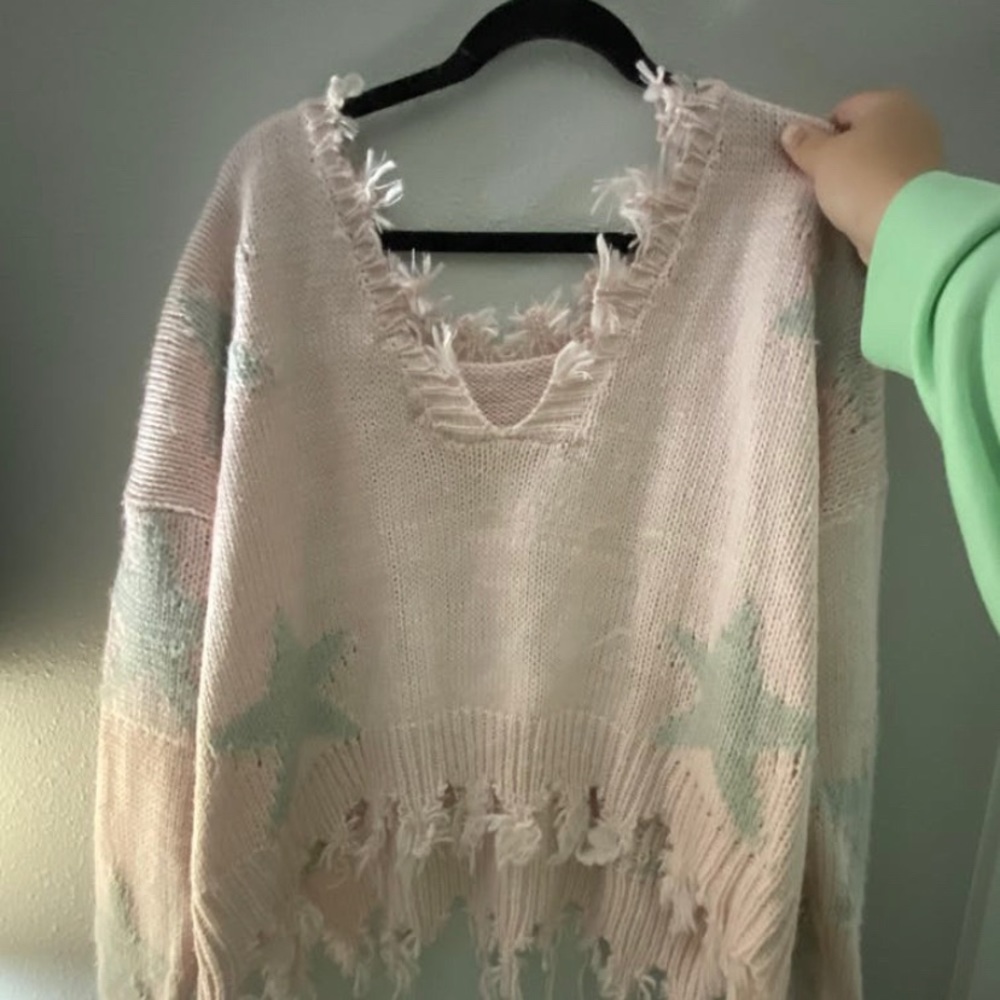 Impeccable Pig pink star sweater